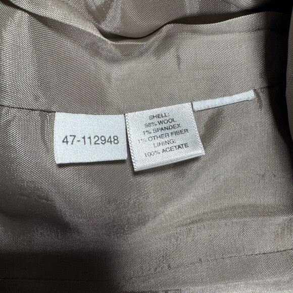 Ann Taylor Women’s Size 4 Petites Wool Brown Tweed 3 Button Blazer Jacket 4P - Picture 4 of 7